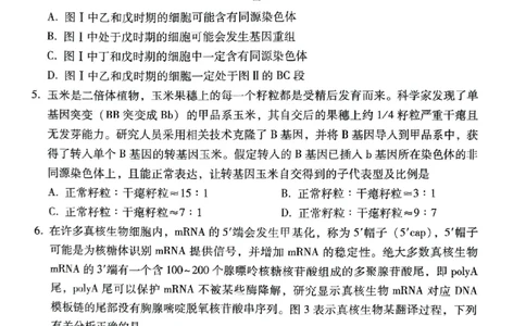 贵阳一中高三1月生物试卷_2024届贵州省贵阳市第一中学高三上学期适应性月考（五）_贵州省贵阳市第一中学2024届高三上学期适应性月考（五）生物