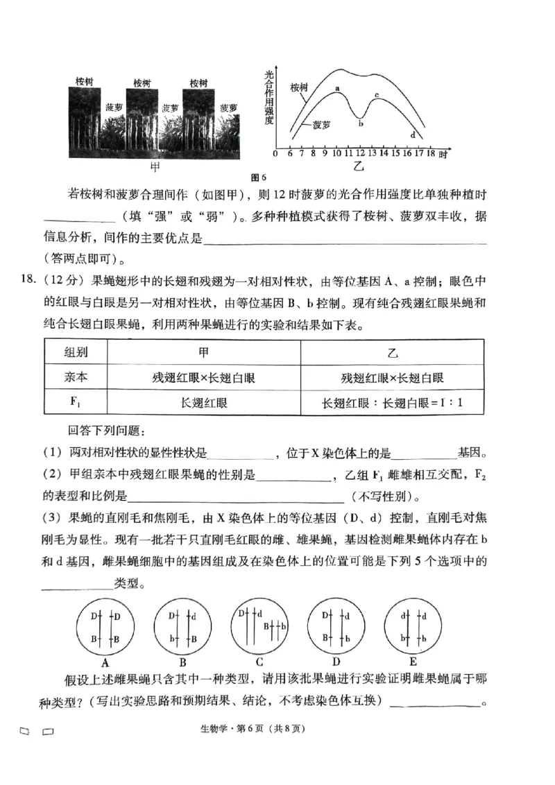 贵阳一中高三1月生物试卷_2024届贵州省贵阳市第一中学高三上学期适应性月考（五）_贵州省贵阳市第一中学2024届高三上学期适应性月考（五）生物