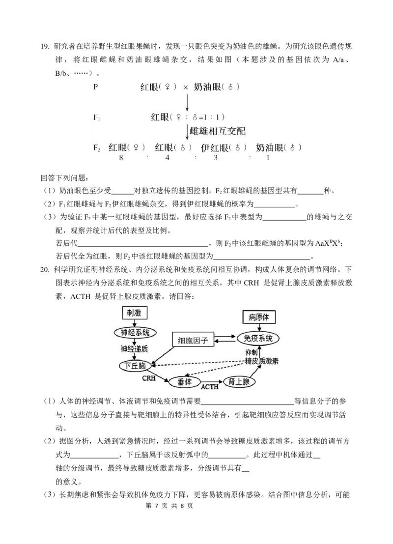 高三上期中考-生物-试卷_251107云南省玉溪第一中学2025-2026学年高三上学期期中考试（全科）_云南省玉溪第一中学2025-2026学年高三上学期期中考试生物Word版含答案、答题卡