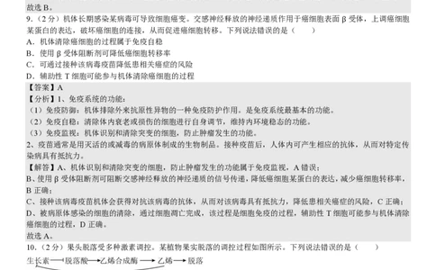 山东生物-答案（回忆版）_1.高考2025全国各省真题+答案_00.2025各省市高考真题及答案（按省份分类）_13、山东卷（9科全）_生物