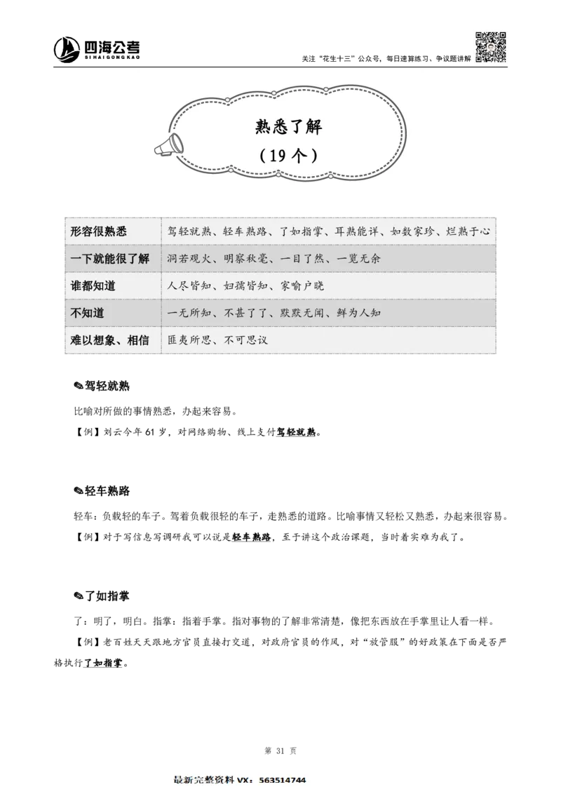 言语高频成语700词（1.0版）_26吉林考备考资料包_11省考刷题包_048高频成语700题