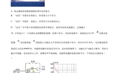 精品解析：2023年陕西省中考物理真题（A卷）（原卷版）_中考真题_4.物理中考真题2015-2024年_2023中考物理真题7.20_精品解析：2023年陕西省中考物理真题（A卷）