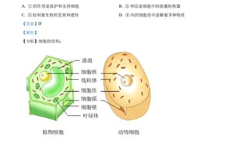 精品解析：2022年新疆维吾尔自治区新疆生产建设兵团中考生物真题（解析版）_中考真题_8.生物中考真题2015-2024年_2022年全国中考生物114份14