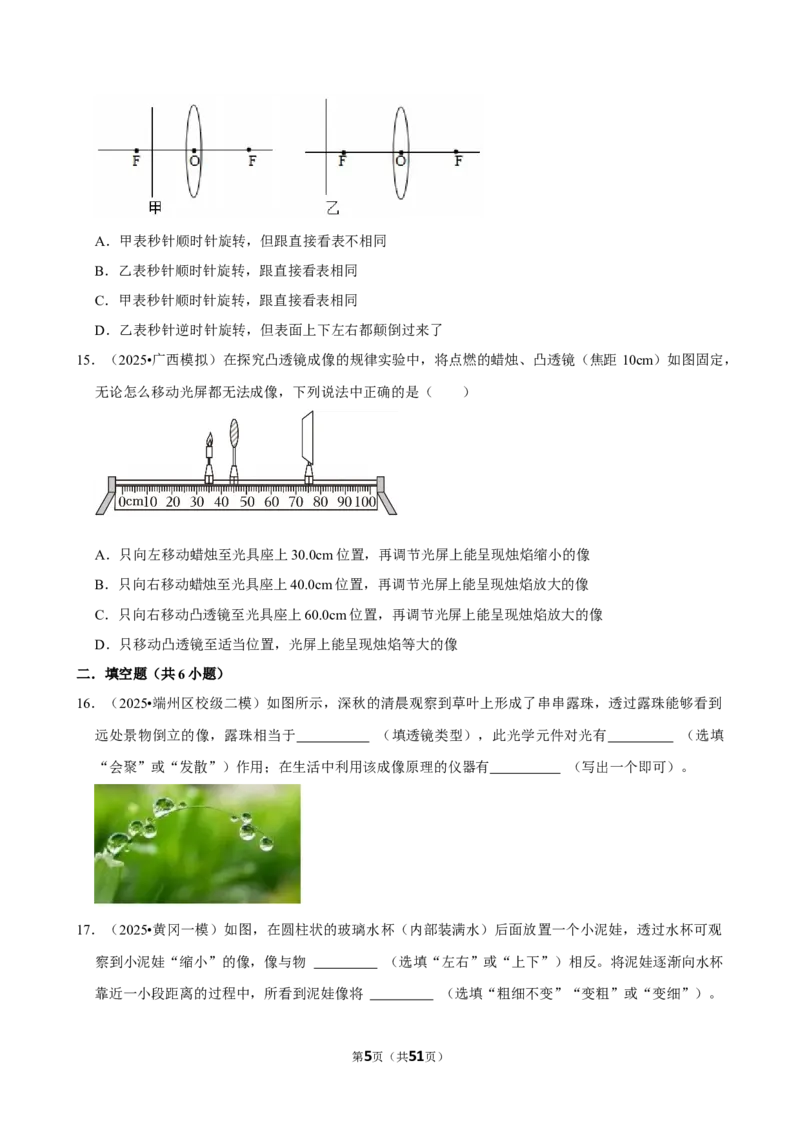 2026年中考物理常考考点专题之透镜及其应用_162026年中考七科常考考点专题资料_004中考物理常考考点专题