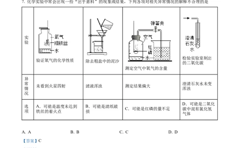 精品解析：2022年陕西省中考化学真题（A卷）（解析版）_中考真题_5.化学中考真题2015-2024年_2022年中考化学真题（127份）14