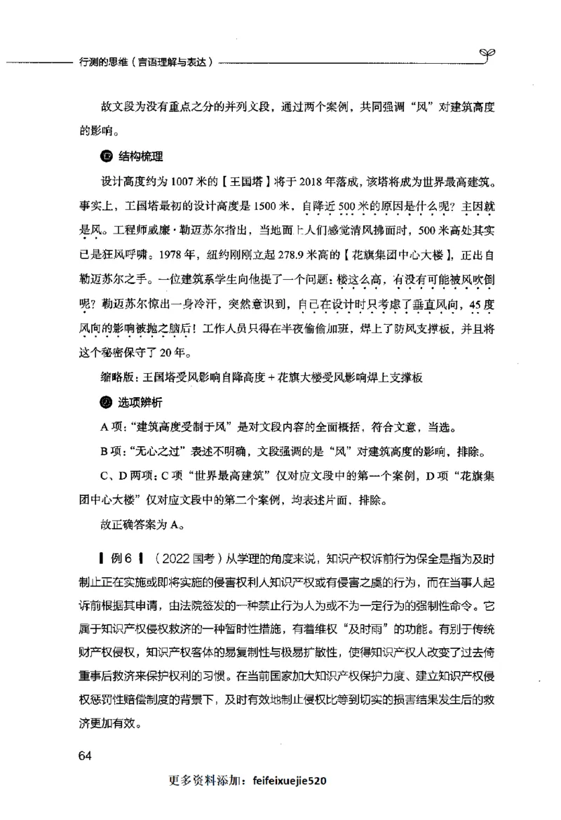 行测的思维（言语理解与表达）_26吉林考备考资料包_04行测资料包（笔记图推导图等）_03行测的思维
