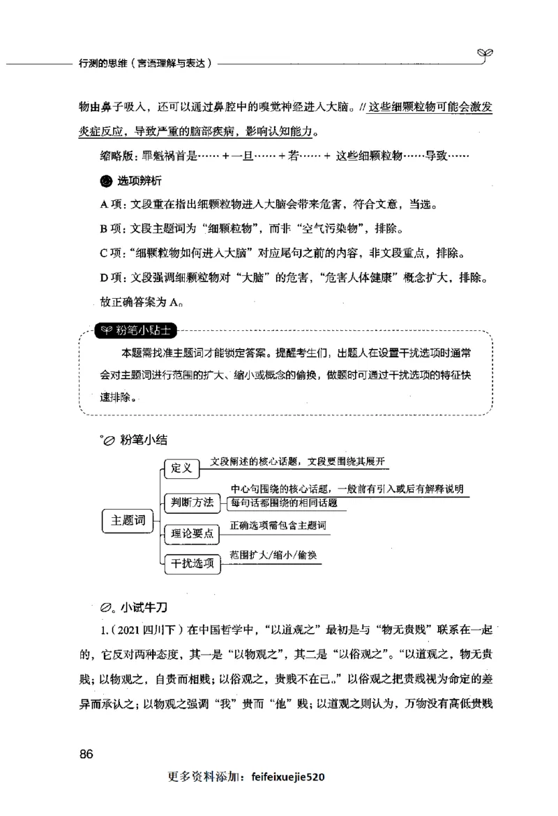 行测的思维（言语理解与表达）_26吉林考备考资料包_04行测资料包（笔记图推导图等）_03行测的思维