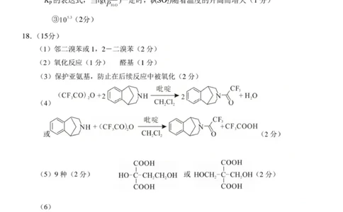 化学答案_2024届湖南省永州市高三第二次模拟考试_2024届湖南省永州市高三第二次模拟考试化学