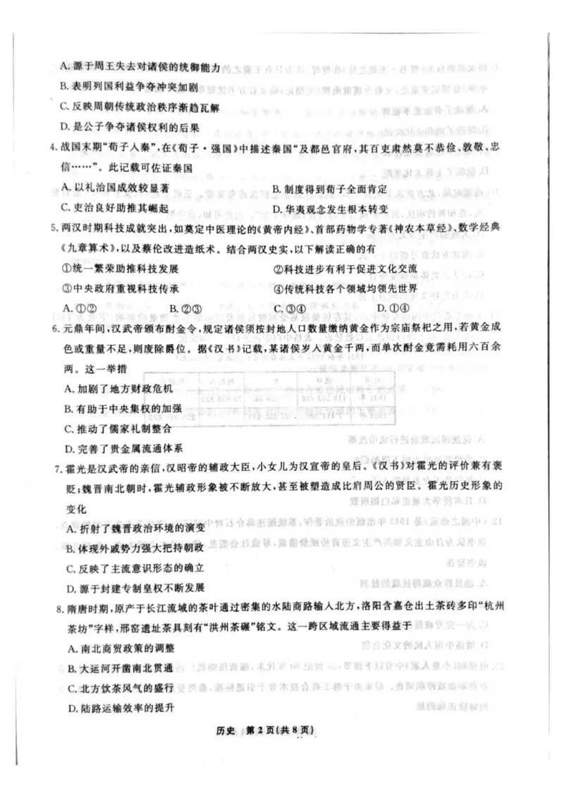 辽宁省名校联盟2025年高二联合考试-历史+答案_2025年6月_250612辽宁省名校联盟2024-2025学年高二下学期6月份联合考试（全科）(1)