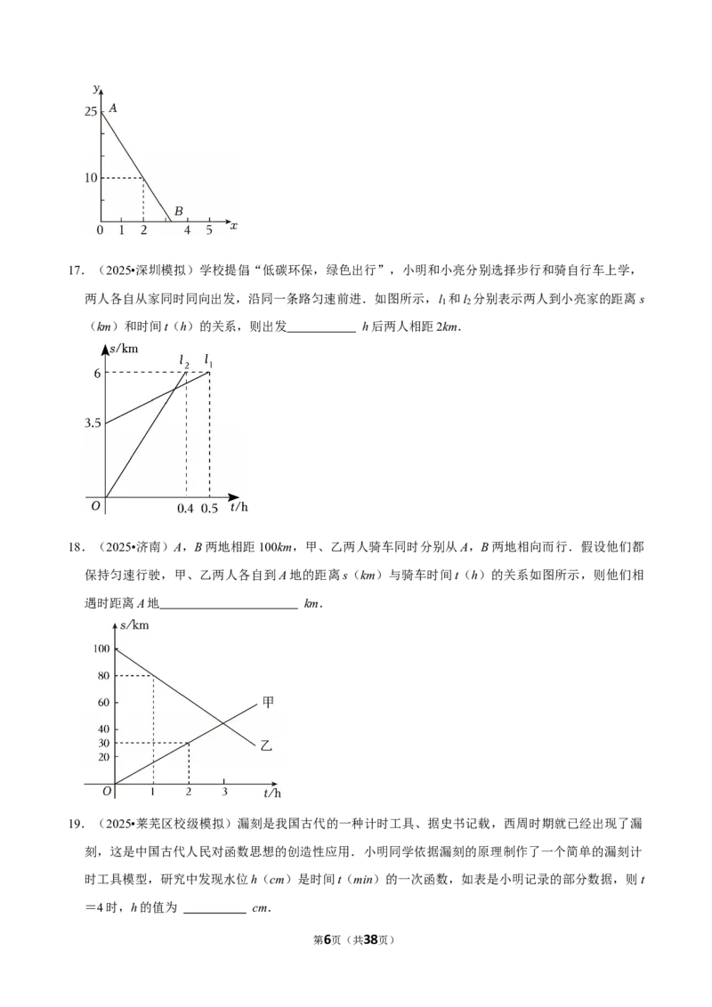 2026年中考数学常考考点专题之一次函数_162026年中考七科常考考点专题资料_002中考数学常考考点专题