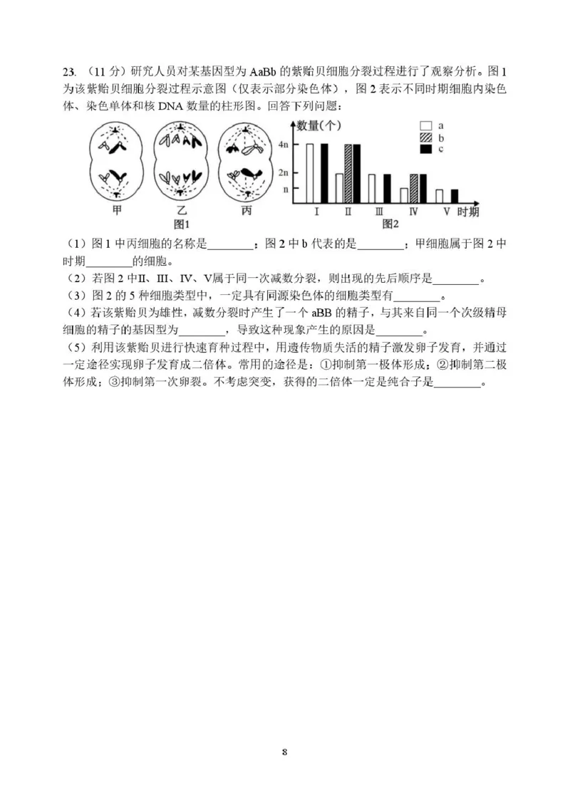 黑龙江省龙东十校联盟2026届高三上学期期中考试生物试卷（含答案）_251106黑龙江省龙东十校联盟2026届高三上学期期中考试试卷（全科）