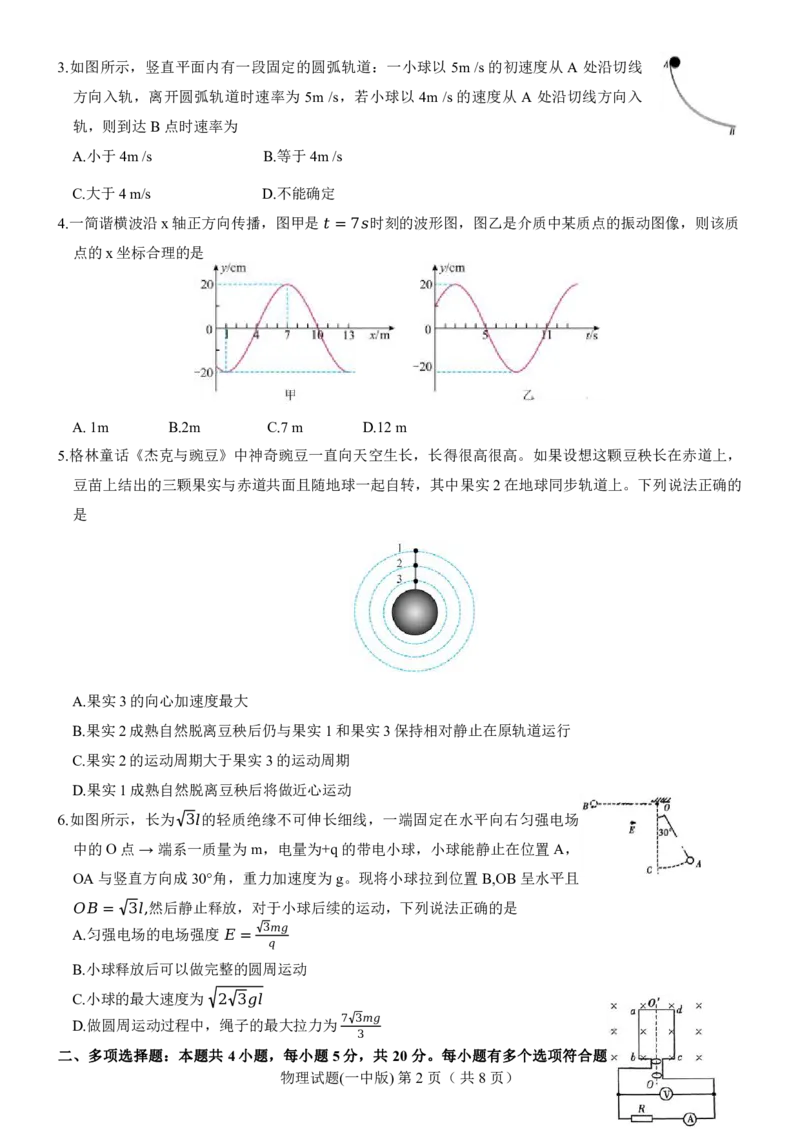 物理-湖南省长沙市一中2024届高三月考五_2024届湖南省长沙市一中高三月考五