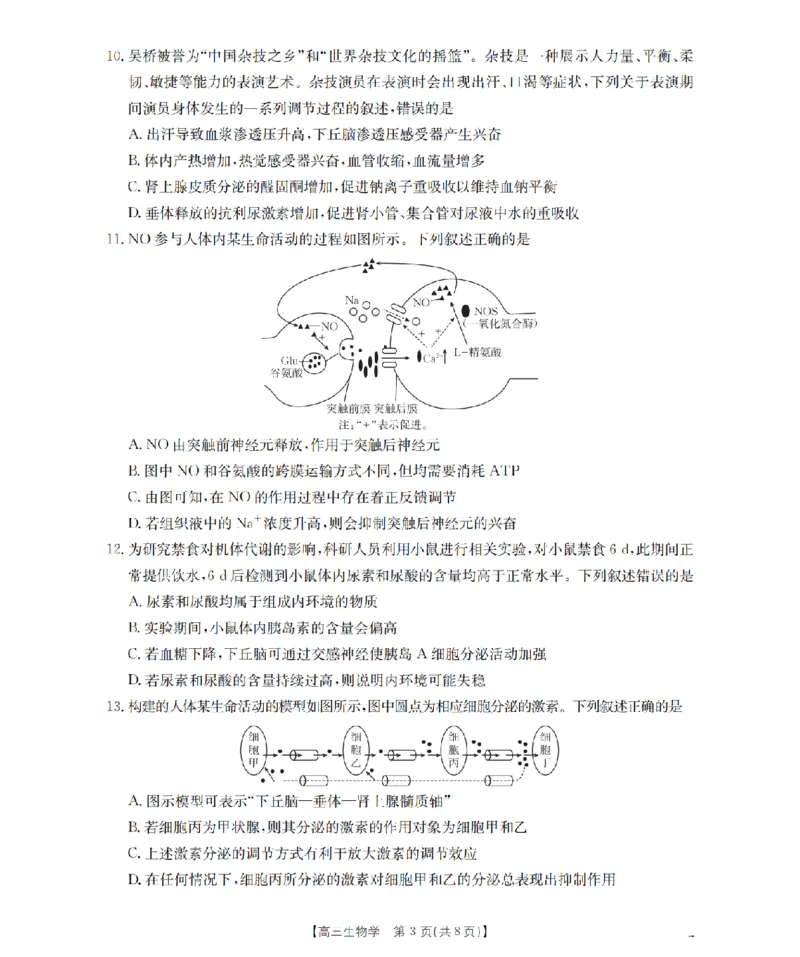 辽宁省葫芦岛市葫芦岛市、县2026届高三上学期协作校第二次考试（26-147C）生物_2025年12月_251214辽宁省葫芦岛市（县）2026届高三上学期协作校第二次考试（金太阳26-147C）（全科）