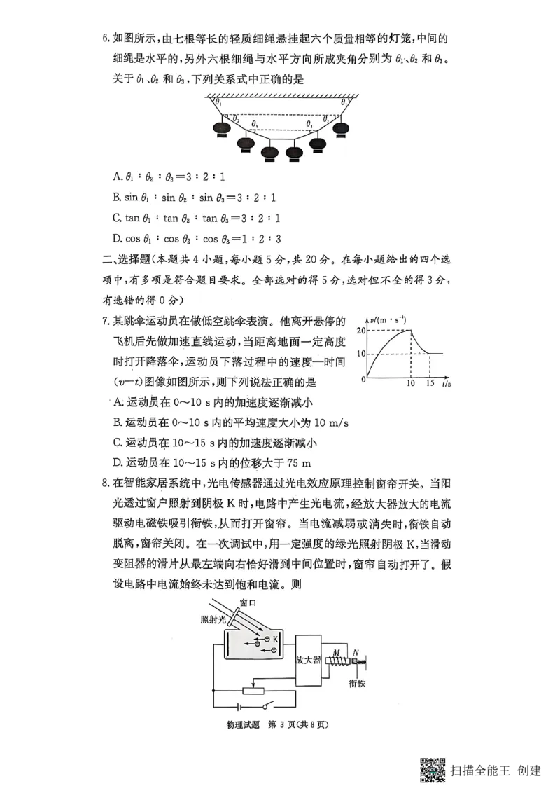 物理试卷（高二下期末联考）_2025年7月_250705湖南新高考教学教研联盟暨长郡二十校联盟2025年高二年级下学期期末联考（全科）