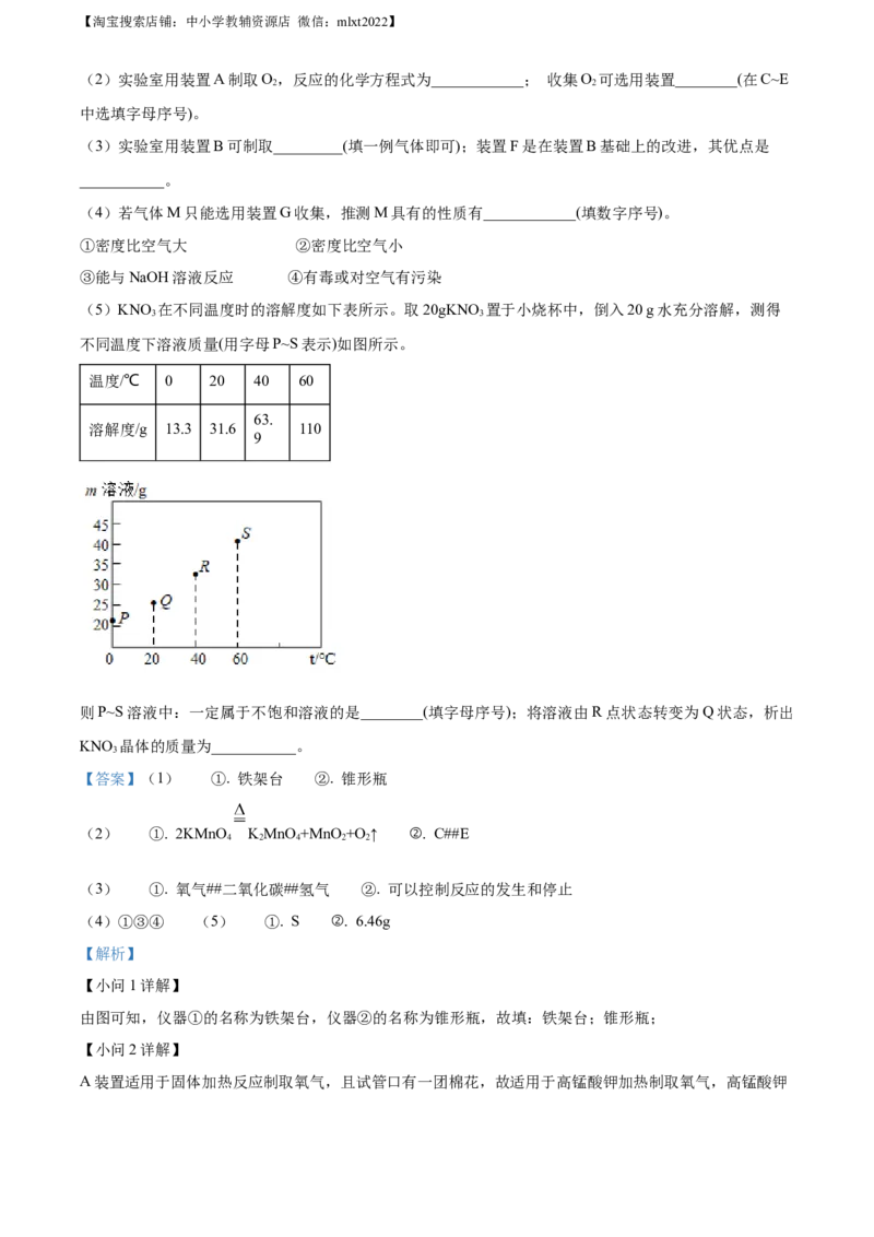 精品解析：2022年江苏省盐城市中考化学真题（解析版）_中考真题_5.化学中考真题2015-2024年_地区卷_江苏省_盐城中考化学2008--2022年