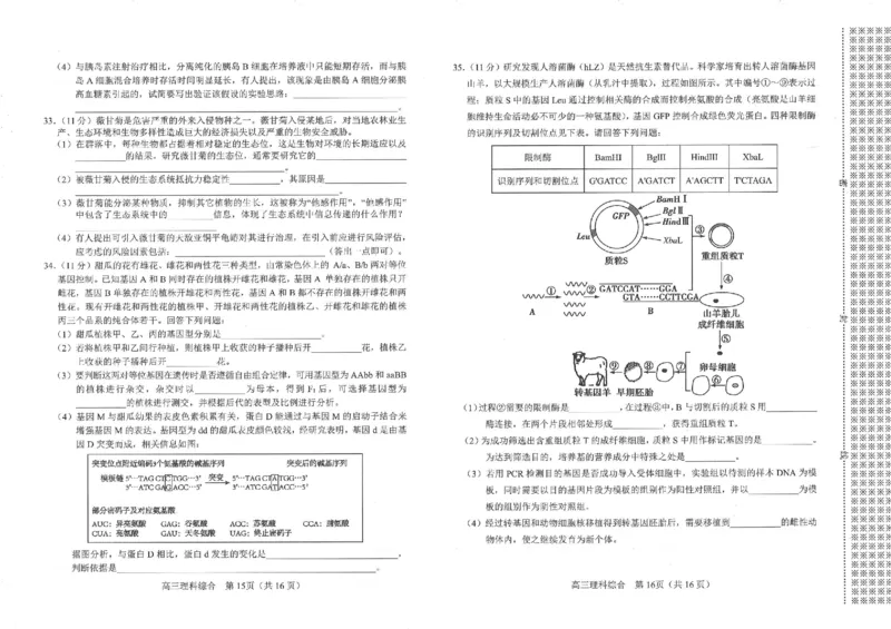 理综试题_2024届河南省南阳市高三上学期1月期终质量评估_河南省南阳市2024届高三上学期1月期终质量评估理综