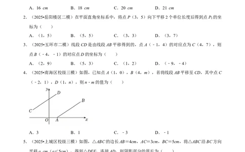 2026年中考数学常考考点专题之图形的平移_162026年中考七科常考考点专题资料_002中考数学常考考点专题