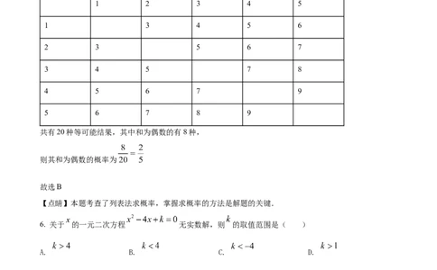 精品解析：2022年湖南省常德市中考数学试题（解析版）_中考真题_2.数学中考真题2015-2024年_地区卷_湖南省_湖南常德数学11-22_数学