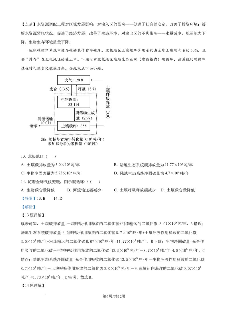 精品解析：宁夏回族自治区石嘴山市第一中学2024-2025学年高二下学期6月月考地理试题（解析版）_2025年6月_宁夏回族自治区石嘴山市第一中学2024-2025学年高二下学期6月月考地理试题