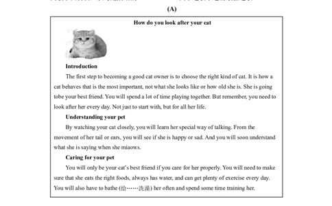 精品解析：2022年浙江省宁波市中考英语真题（原卷版）_中考真题_3.英语中考真题2015-2024年_2022中考英语真题143份11