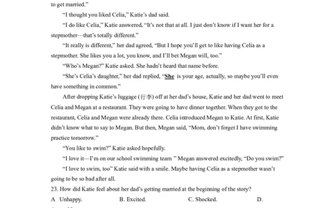 精品解析：2022年浙江省宁波市中考英语真题（原卷版）_中考真题_3.英语中考真题2015-2024年_2022中考英语真题143份11