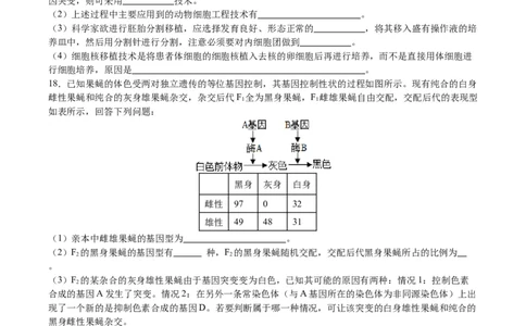 生物试卷_2024届重庆市乌江新高考协作体高三上学期第一次联合调研抽测（一模）_2024届重庆市乌江新高考协作体高三上学期第一次联合调研抽测（一模）生物
