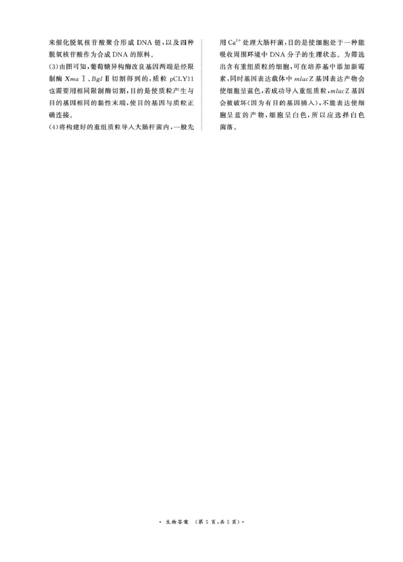 生物答案-河南省青桐鸣大联考2025年6月高二下学期月考_2025年6月_250619河南省青桐鸣大联考2026届高二6月联考（全科）_生物-河南省青桐鸣大联考2025年6月高二下学期月考