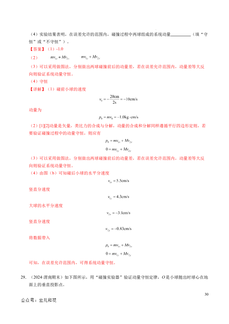 专题13动量和动量守恒定律（新高考通用）（解析版）(1)_1多考区联考_0109好题汇编备战2024-2025学年高二物理上学期期末真题分类汇编（新高考通用）