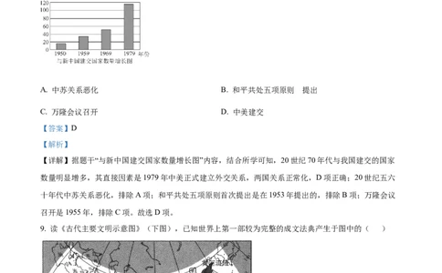 精品解析：2023年湖北省鄂州市中考历史真题（解析版）_中考真题_6.历史中考真题2015-2024年_2023中考历史真题7.20_精品解析：2023年湖北省鄂州市中考历史真题