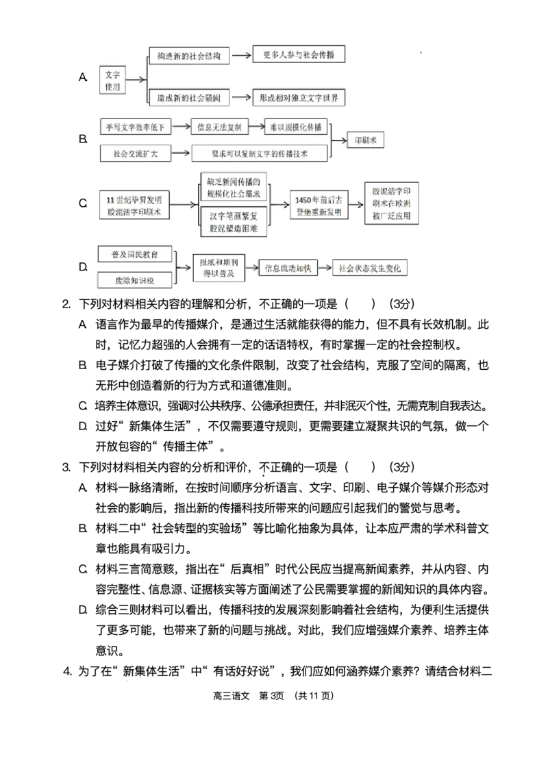 海南省海南中学等四校2024-2025学年高三下学期3月联考语文试题（含答案）_2025年4月_2504012025届海南省海南中学、海口市第一中学、文昌中学、嘉积中学四校高三下学期模拟联考