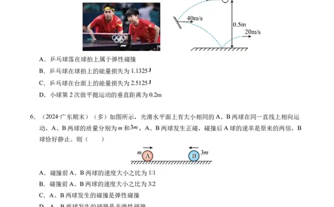 专题14弹性碰撞和非弹性碰撞（新高考通用）（原卷版）(1)_1多考区联考_0109好题汇编备战2024-2025学年高二物理上学期期末真题分类汇编（新高考通用）