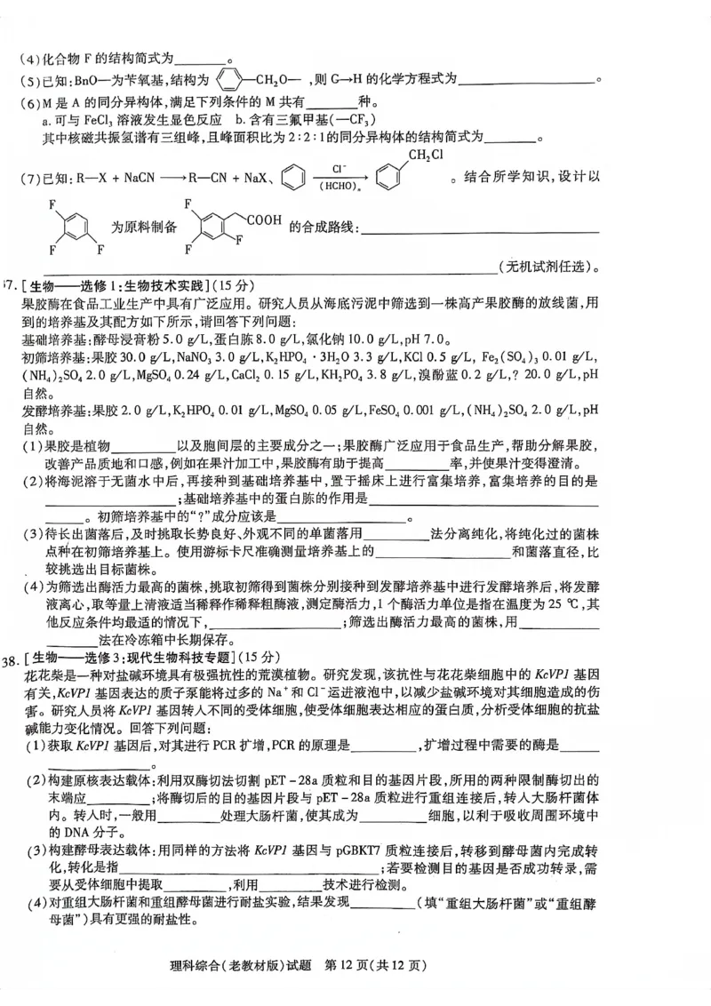 理综-天一大联考顶尖联盟2024届高三阶段性测试(二)（老教材版）_2024届天一大联考顶尖联盟高三阶段性测试(二)（老教材版）