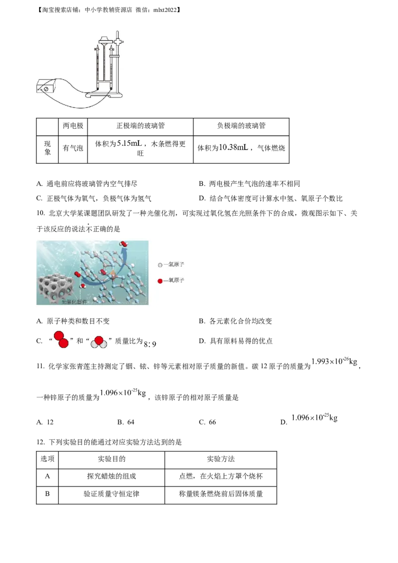精品解析：2023年四川省成都市中考化学真题（原卷版）_中考真题_5.化学中考真题2015-2024年_2023年中考化学真题7.20