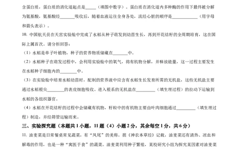 精品解析：2023年四川省泸州市中考生物真题（原卷版）_中考真题_8.生物中考真题2015-2024年_2023年全国中考生物7.20_精品解析：2023年四川省泸州市中考生物真题