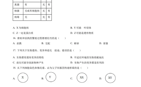 精品解析：2023年湖南省岳阳市中考生物真题（原卷版）_中考真题_8.生物中考真题2015-2024年_2023年全国中考生物7.20_精品解析：2023年湖南省岳阳市中考生物真题