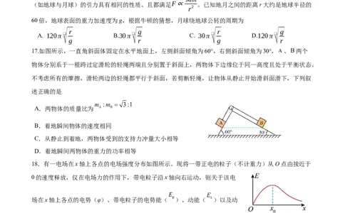 期末理科综合试题_2024届四川省成都市石室中学高三上学期期末考试_四川省成都市石室中学2024届高三上学期期末考试理综