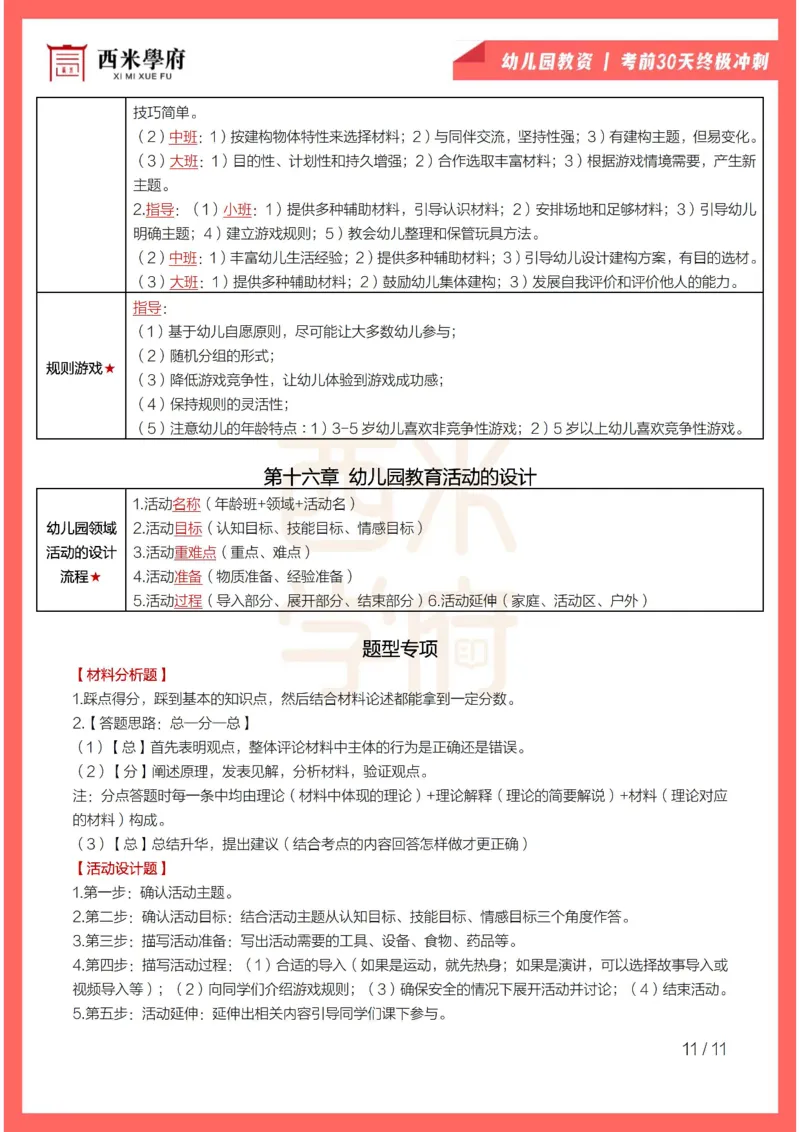 考前30天终极冲刺幼儿保教知识与能力_4-教培资料-26年最新资料-同步更新_幼儿教资_幼儿冲刺急救包_4.30天冲刺笔记