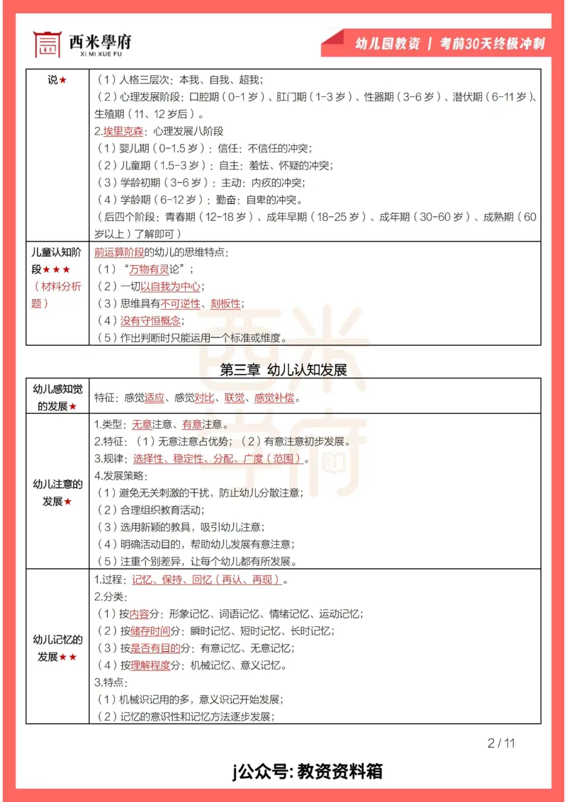 考前30天终极冲刺幼儿保教知识与能力_4-教培资料-26年最新资料-同步更新_幼儿教资_幼儿冲刺急救包_4.30天冲刺笔记
