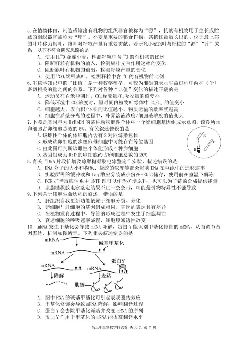 龙东高三生物学12月模拟试卷成稿_2025年12月_251211黑龙江省龙东十校联盟2026届高三上学期12月月考（全科）_黑龙江省龙东十校联盟2025-2026学年高三上学期12月月考生物试题（含答案）