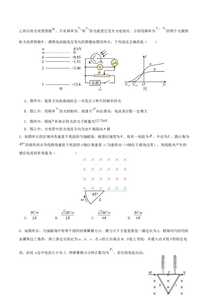 龙东十校联盟2024-2025学年高二下学期期末考试物理+答案_2025年7月_250725黑龙江省&middot;龙东十校联盟2024-2025学年高二下学期期末考试（全科）