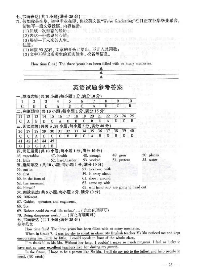 2025连云港中考英语真题及答案_2025全国各地《中考真题试卷及答案》_2025连云港中考真题及答案