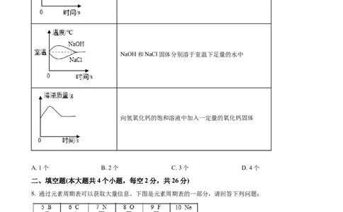 精品解析：2022年四川省遂宁市中考化学真题（原卷版）_中考真题_5.化学中考真题2015-2024年_2022年中考化学真题（127份）14