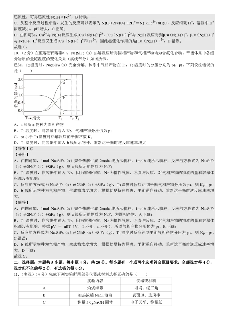 山东化学-答案_1.高考2025全国各省真题+答案_00.2025各省市高考真题及答案（按省份分类）_13、山东卷（9科全）_化学