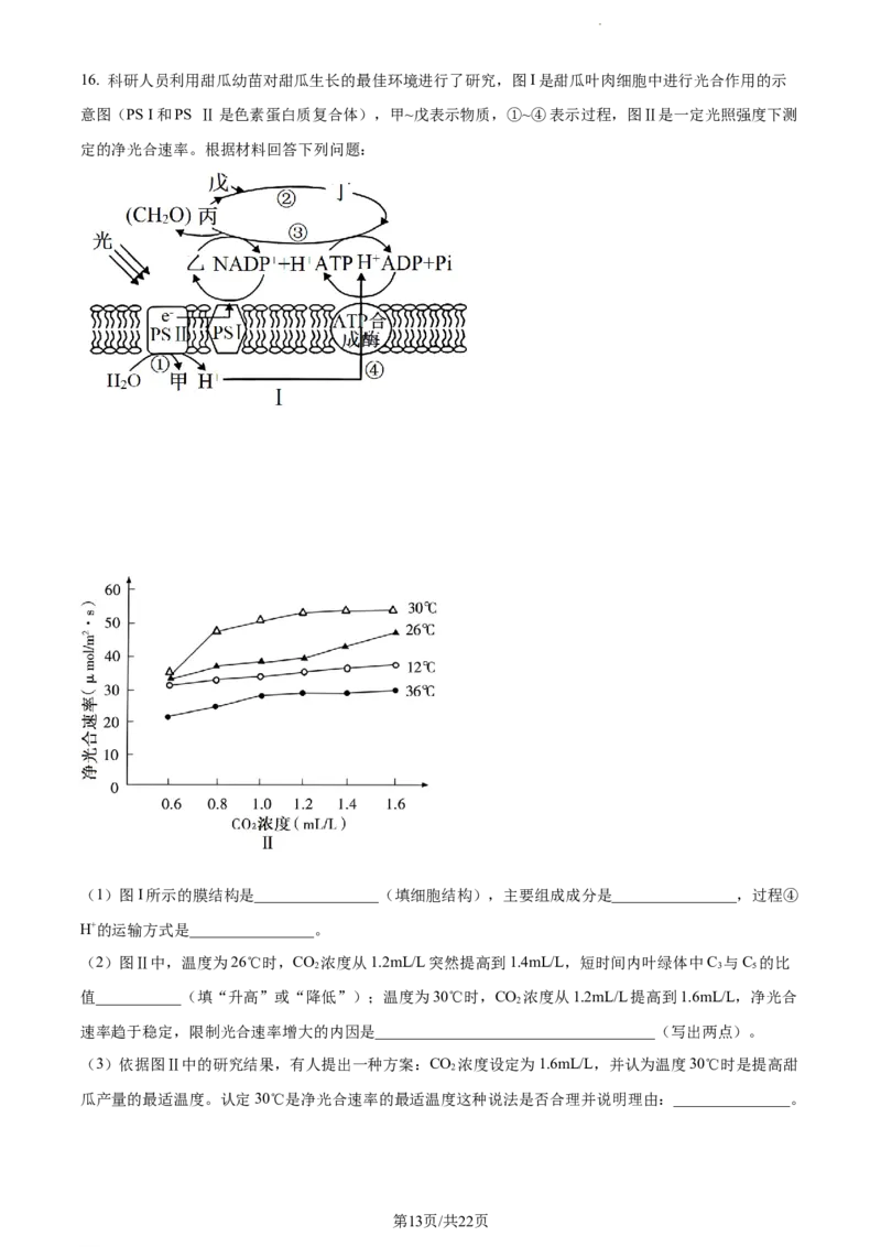 精品解析：重庆市一中2023-2024学年高三12月月考生物试题（解析版）_2024届重庆市第一中学校高三上学期12月月考_重庆市第一中学校2024届高三上学期12月月考生物