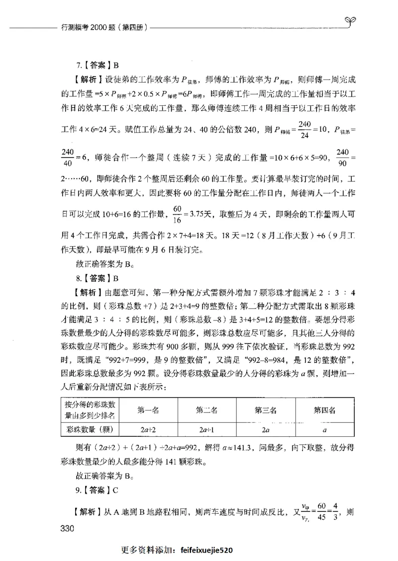 行测模考2000题（第四册）_26吉林考备考资料包_11省考刷题包_24行测模考2000题