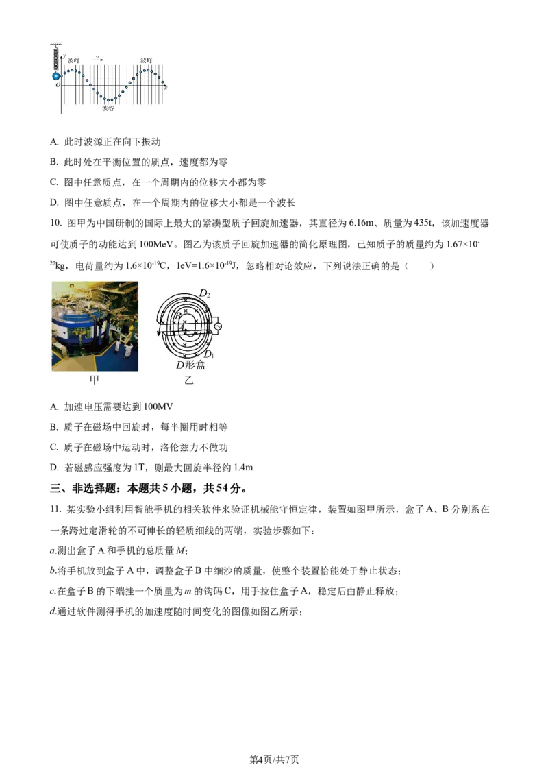 精品解析：广东省汕尾市2023-2024学年高三上学期1月期末考试物理试题（原卷版）_2024届广东省揭阳市汕尾市高三上学期1月期末考试_广东省揭阳市汕尾市2024届高三上学期1月期末考试物理