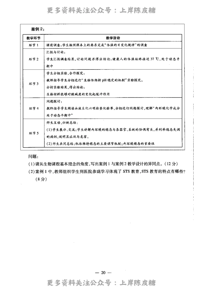 生物学科知识与教学能力（高级中学）标准预测试卷_4-教培资料-26年最新资料-同步更新_初中高中教资_03科三专项（进去保存报考的学科即可）_08初高中科三标准模拟卷_高中