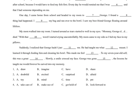 专题02完形填空15篇（解析版）(1)_1多考区联考_0107好题汇编备战2024-2025学年高二英语上学期期末真题分类汇编（新高考通用）