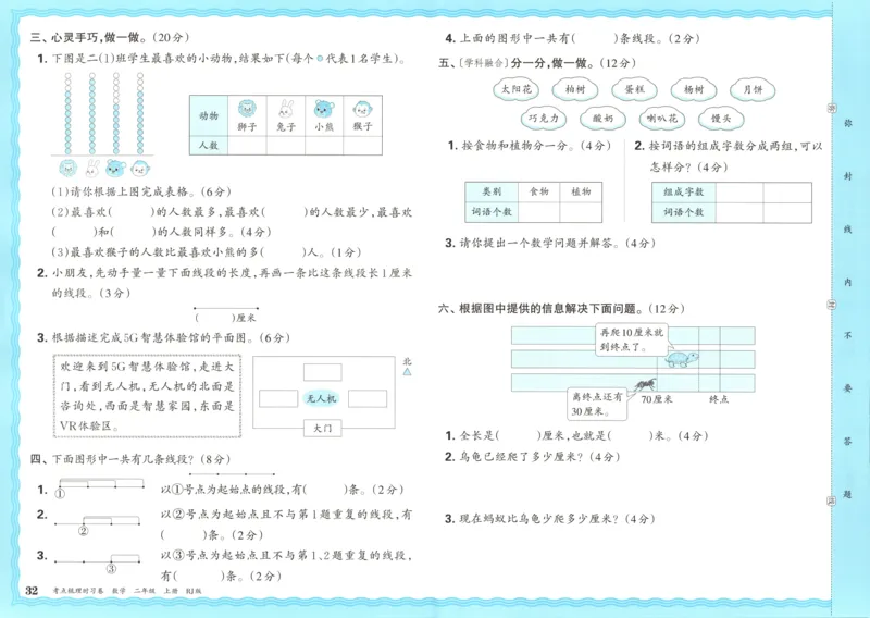 试卷_25秋小学语数英习题试卷_数学_人教版_25秋1-6年级上册数学《王朝霞考点梳理时习卷》_二年数学上册《王朝霞考点梳理时习卷》人教25秋