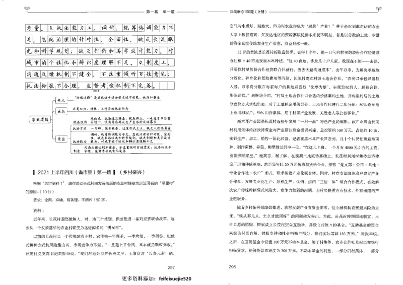 申论100题上册_26吉林考备考资料包_11省考刷题包_05决战申论100题_决战申论100题2022年9月版次